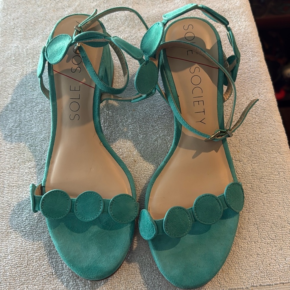 🌴 Sole Society Shea Suede Block Heeled Sandals
